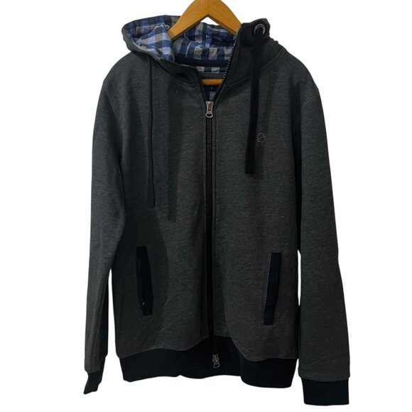 Hammer Made Men's Full Zip Hoodie Jacket With Blue Plaid Lining Size L - Picture 5 of 9